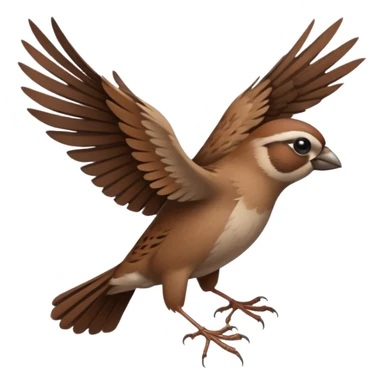 a sparrow starting to take off sticker