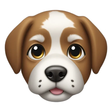 black and white friendly dog face sticker