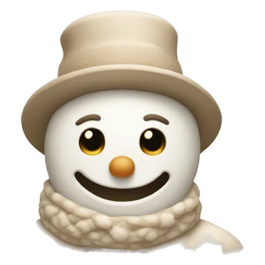 Beige asthetic snowman sticker