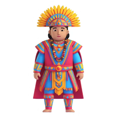 Toltec noble person with elaborate ceremonial outfit sticker