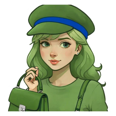 blonde girl with blue eyes sticker