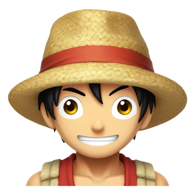 Luffy with strawhat sticker