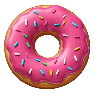 donut rosa liso sem granulado sticker