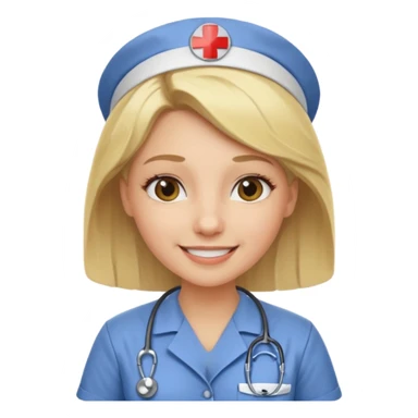 Hot nurse blonde wild short hair sticker