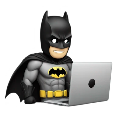batman-coding-with-laptop sticker