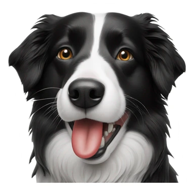 Black and white border collie smoking a cigar sticker