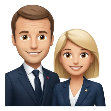 Emmanuel Macron  et Brigitte  sticker