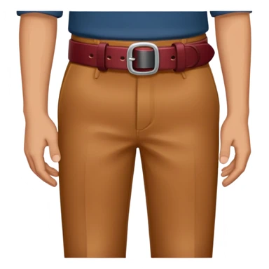 burgundy belt loop in man’s hand sticker