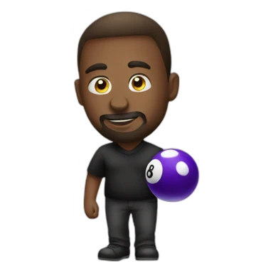 man playing 8 ball pool sticker