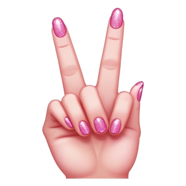 Pink sparkley middle finer  sticker