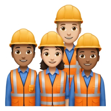 group of multiracial railway engineers sticker