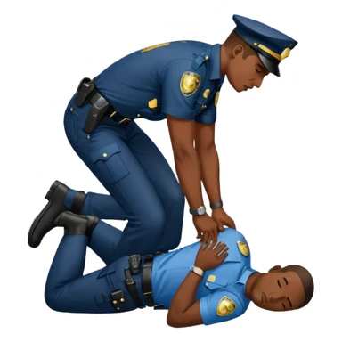 With A police officer put his knee on a black man and forced him to the ground , George Floyd  sticker