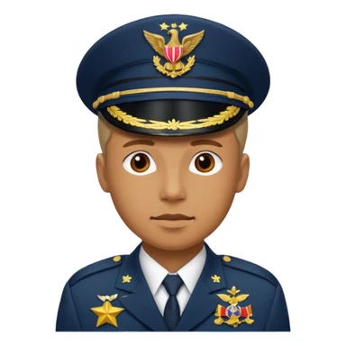 Quiero un 👮🏻‍♂️ pero uniformado de militar sticker