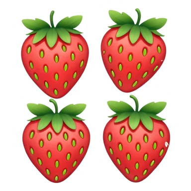 Strawberry hairclips sticker