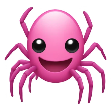 a pink spider poop emoji sticker