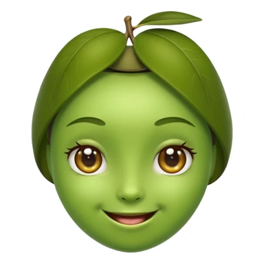 cute olive, smiling sticker