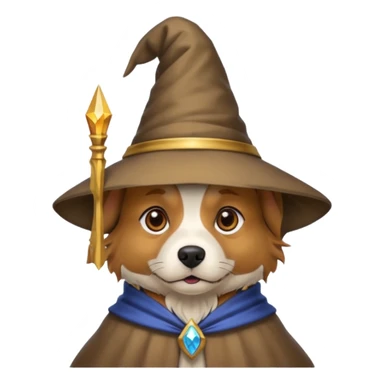 Dog wizard sticker