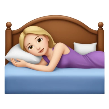 Femme qui cambré allongée sur son lit  sticker