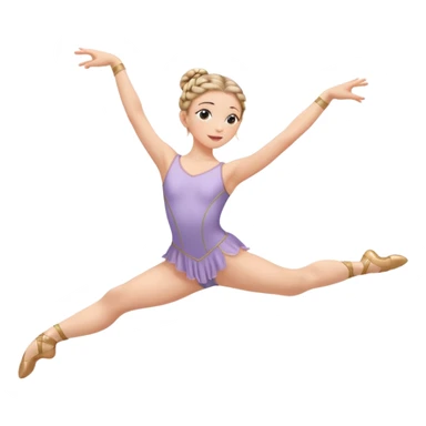 A young dancer with braided hair, practicing a gentle arabesque. sticker