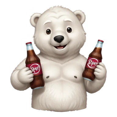 Dr Pepper polar bear combined sticker
