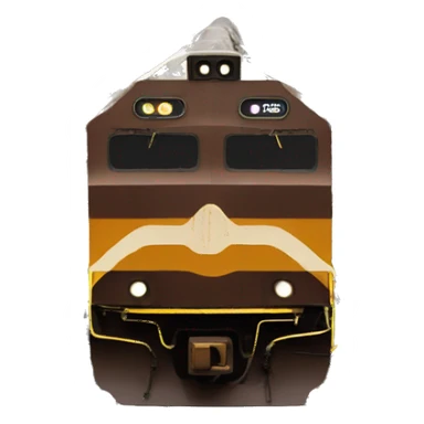 A train on tracks brown farm vibe color scheme  sticker