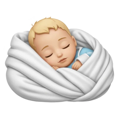 baby wrapped in blanket sticker