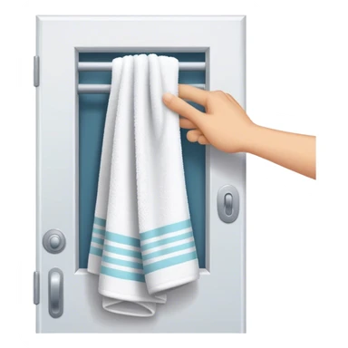 grab towel from door sticker