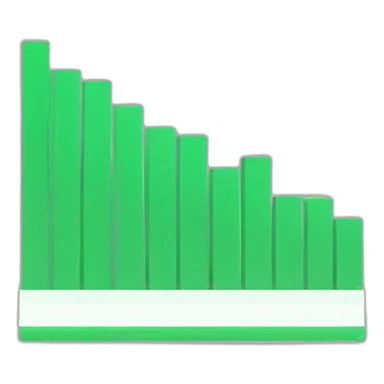 bar chart with green taller than gray bar sticker
