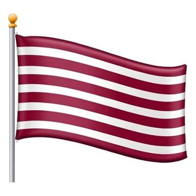 Flag where the left hand side is a maroon red and the right hand side is white  sticker