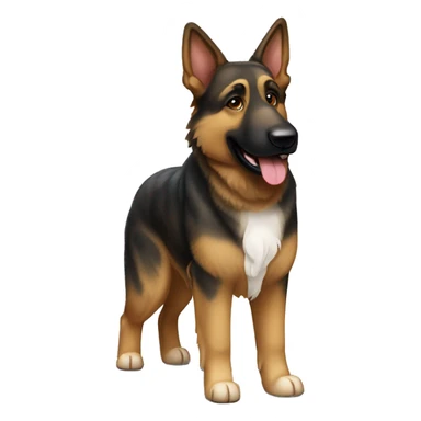 brindle colored german shepherd with white patches sticker