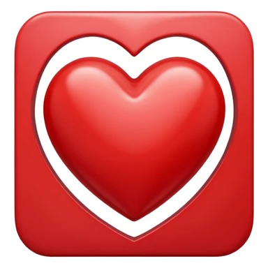  Red J initial in read heart sticker