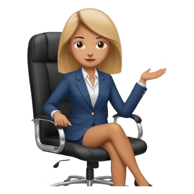 Back of woman sitting on an office chair sticker