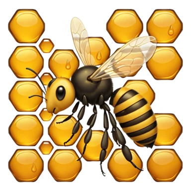 A bee collecting honey sticker