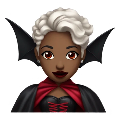 vampire girl with dark cherry red lip and cherry red cape and corset sticker