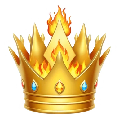 Coroa pegando fogo sticker