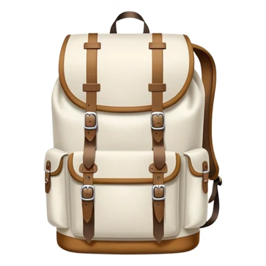 white camping backpack sticker