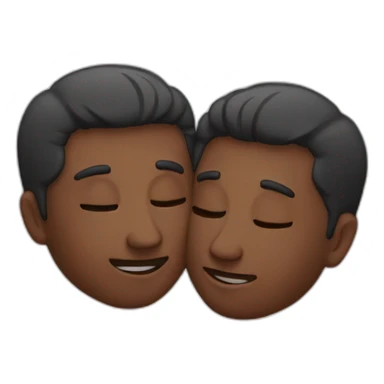 two men cuddling sticker