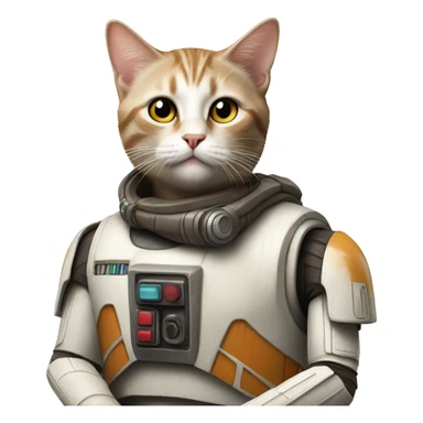cat at a star wars birthday party sticker