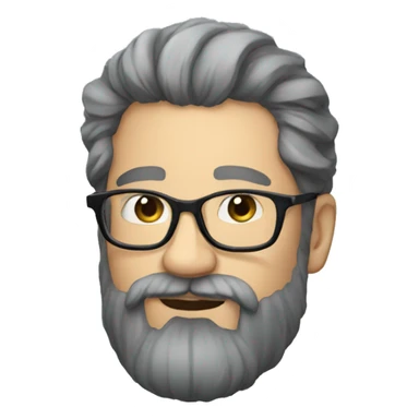 Majestic french bearded person with glasses sticker