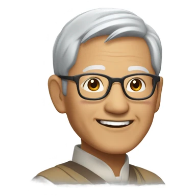 Asian grandfather  sticker