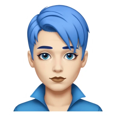 blue hair drag king fabulous makeup sticker