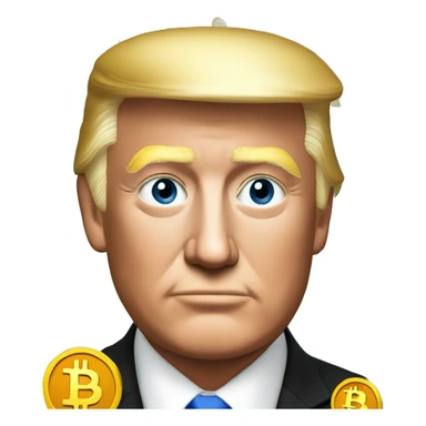 Trump with Bitcoin sticker