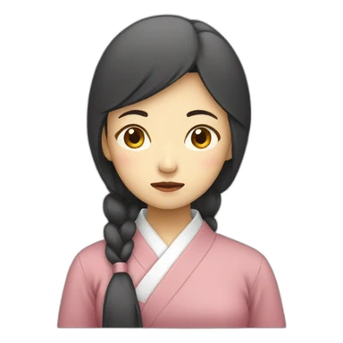 Japanese woman sad sticker