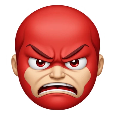 Angry face emoji sticker