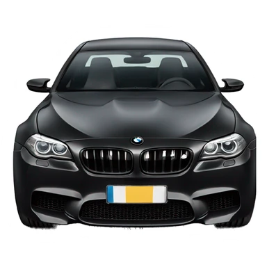 Black BMW M5 riding at high speed sticker