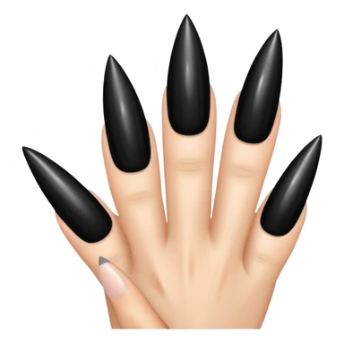 Gothic black nails  sticker