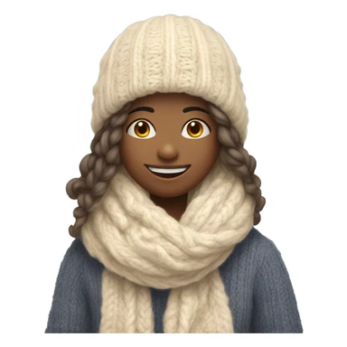 Cozy winter girl sticker