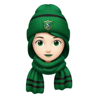 Slytherin schal und mütze sticker