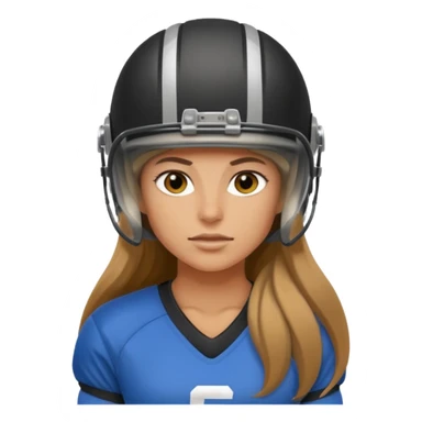 Long Haired Football Players, Female player sticker