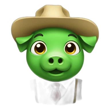 green trader piggy sticker